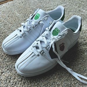 NWT Mens K-Swiss Classic VN Heritage Athletic Shoe - White and Green